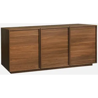 sweeek - Sideboard mit Holzlook 3 Türen 160 cm - Nussbaumfarben