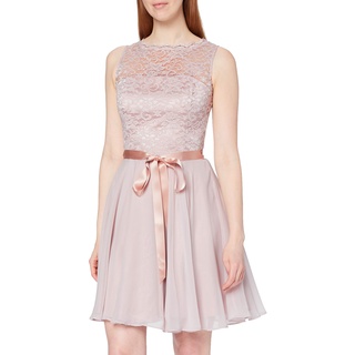 Swing Damen Cocktail Kleid mit floraler Spitze, Rosa (Hellrosa 6969), 32