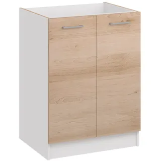 Roe Furniture | Küchenunterschrank 60 cm - Eiche Artisan - Braun - Platzsparend und Vielseitig - Ohne Arbeitsplatte - Unterschränke Küche - D60 - Braun