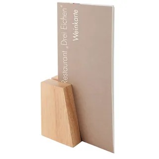 APS 23 2er-Set Kartenhalter, Tischkartenhalter, Menükartenhalter, Fotohalter, senkrecht und waagerecht verwendbar, 8,5 x 6 x 4,5 cm, Holz (Rubberwood)