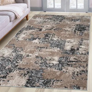 Teppich OTTO HOME "Janory, Marmor-Optik" Gr. 2, braun, B:80cm H:9mm L:150cm, Kunstfaser, Teppiche, Teppich, mit besonders weichem Flor, Kurzflor, modernes Design