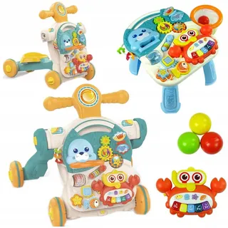 Coil Lauflernwagen Baby 5-in-1 Laufhilfe mit Musik und Licht, Höhenverstellbar - Gehhilfe für Baby - Laufen lernen ab 1 Jahr Grün