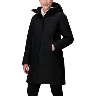 Marmot Damen Wm's Chelsea Coat, Leichte Daunenjacke, wasserdichter Daunenparka, warmer Wintermantel, regendichte Winterjacke, winddichte Funktionsjacke, Outdoorjacke mit Kapuze, Black F22, S