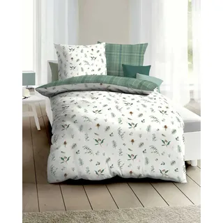 KAEPPEL Winter Greens grün 135 x 200 cm + 80 x 80 cm