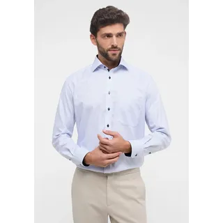 Langarmhemd ETERNA "COMFORT FIT", Herren, Gr. 52, Normalgrößen, blau (hellblau), 100% Baumwolle, normal, Manschette, Hemden Langarmhemd, NON IRON (bügelfrei)