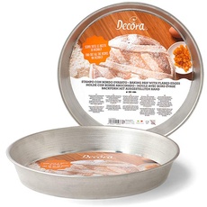 DECORA, 0060822 Pastiera-Rondell Ø 22 x 4 h cm, Aus Zinnband, gleichmäßige Wärmeverteilung, ideal für langsames Kochen, Made in Italy.