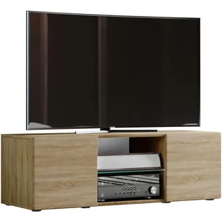 VCM Lowina TV-Lowboard 115 x 40 x 36 cm Braun/Glas