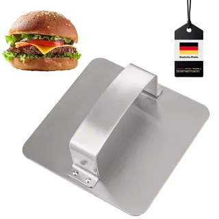bremermann Burgerpresse, silber, Edelstahl , Edelstahlfarben , Metall , 18x6x18 cm , Grills, Grillzubehör