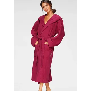 Bruno Banani Unisex-Bademantel "Robby, ideal für Sauna & Spa, Standard, Premium und Überlänge" 1 Stk. Damen & Herren Bademäntel, Baumwolle, mit Taschen, Sauna, XS-3XL, beere