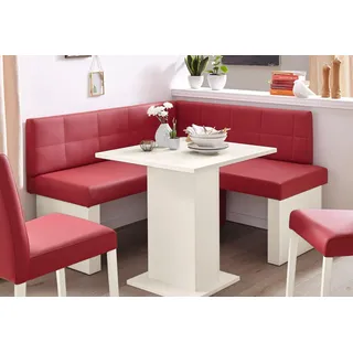 Anna 2 130 x 83 x 130 cm Kunstleder rot/weiß