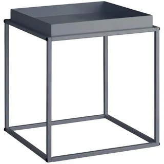 tectake Beistelltisch Cambridge, 40 x 40 x 44 cm, dunkelgrau , Dunkelgrau , Metall , Beton Optik , 40x44x40 cm , Wohnzimmer, Wohnzimmertische, Beistelltische