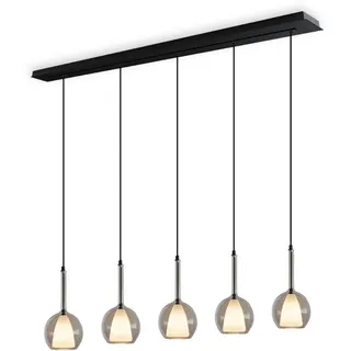 s.luce Hängeleuchte Belluna Klar Ø 14cm , Glas , Rund , E14 , 14x35x14 cm , Lampen & Leuchten, Innenbeleuchtung, Hängeleuchten, Pendelleuchten