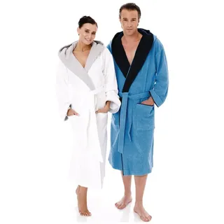 Egeria Unisex-Bademantel »Cairo, ideal für Sauna & Spa, Hotelbademantel, Morgenmantel« 1 Stk. mit Kapuze, Doubleface Optik, weiß