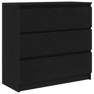vidaXL Sideboard 80 x 76 x 35 cm Schwarz / Eichen-Optik