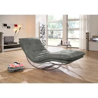 W.Schillig Relaxliege daily dreams Polyester 75 x 85 x 169 cm grau mit Kissen