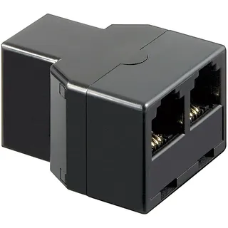 goobay T-Adapter - RJ11/RJ14-Buchse (6P4C) > 2x RJ11/RJ14-Buchse (6P4C)