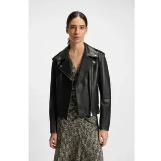 BOSS für Damen. 50541769 Sandy Jacke schwarz (S), Lässig, Leder