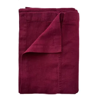 JOWOLLINA Bettüberwurf Tagesdecke Rasa aus 100% Leinen Stonewashed (Purple Romance, 260x280 cm)