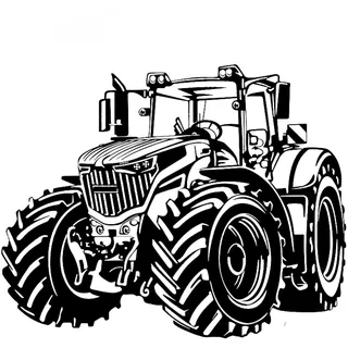 HUANYIN Off Road Traktor Vinyl Wandtattoo Bauernhof Traktor Wandtattoo Kinderzimmer Spielzimmer Off Road Auto LKW Wandtattoo Bauernhaus, 51x42cm