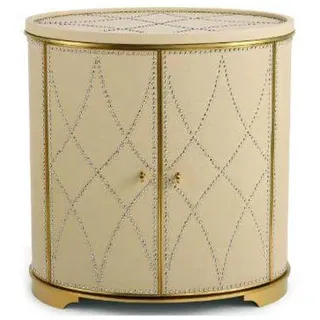 Design Nacht Tisch Konsole Beistell Schlaf Zimmer Metall Luxus Konsolen Tische - Beige