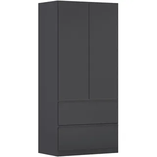 Rauch Drehtürenschrank »Kleiderschrank Schrank Garderobe Wäscheschrank COSTA in 3 Breiten« viel Platz, grifflose Front und Push-to-Open Funktion MADE IN GERMANY, grau