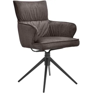 Dieter Knoll Armlehnstuhl , Anthrazit , Metall, Textil , Drehkreuz, Stativgestell , 58x91x62 cm , Typenauswahl, Wippfunktion, Sitzfläche 360° drehbar, automatische Rückholfunktion , Esszimmer, Stühle, Polsterstühle