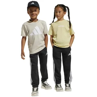 adidas Essentials 3 Stripes Pants, Black/White, 4-5 Years