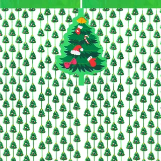 G2PLUS Weihnachten Lametta Vorhang Glitzer: 2 Stück Grün Vorhänge | Weihnachtsbaum Metallic Lamettavorhängen für Weihnachten Party Dekorationen, 1x2m