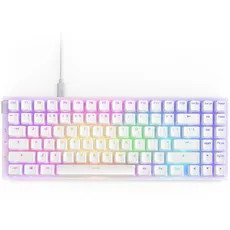 NZXT Function 2 MiniTKL - 2024 Optische Tenkeyless Gamingtastatur | RGB beleuchtet | 8K-Abfragerate | Lineare Opt. Switches | Einstellbare Auslösung | Hot-Swap | Gaming Keyboard | Weiß US (QWERTY)