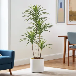 YEPDIN Künstliche Dracaena-Pflanzen für den Innenbereich, 120 cm hohe künstliche tropische Bodenpflanzen für den Innenbereich hoher künstlicher Topf künstliche Bäume für die Dekoration von Home-Office