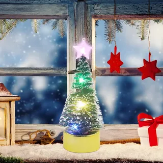 3 Stück Mini Weihnachtsbäume,Bunte LED Weihnachtsbäume