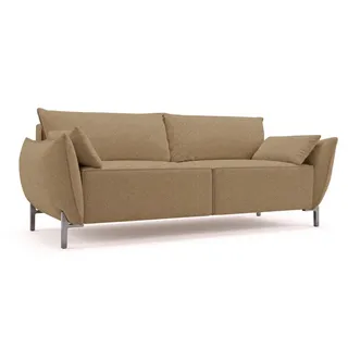 Kaiser Möbel Sofa 2-Sitzer für Terrasse und Garten, Stoff Sunlight, Toffee, Sunmee , Braun , Holz , 158x90x95 cm , Gartenmöbel, Loungemöbel, Gartensofas & Loungesofas