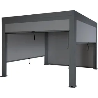 Mendler Gartenpavillon 3 x 3 m Grau