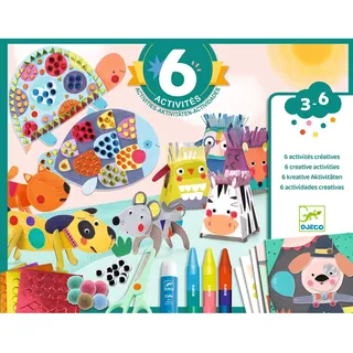 DESIGN BY - Multi-Aktivitätsspielzeugkiste, Tiere und Haus, Truhen und Aufbewahrung von Spielzeug, Mehrfarbig (39293)