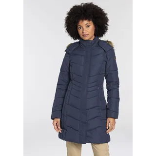 Steppmantel ICEPEAK "PAIVA", Damen, Gr. 46, blau (dunkelblau), Obermaterial: 100% Polyester. Futter: 100% Polyester. Wattierung: 100% Polyester, Mäntel Steppmantel, mit Eingrifftaschen, sportlicher Stil, wasserabweisend, windabweisend