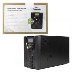 Backup-UPS, Unterbrechungsfreie Stromversorgung, SilverCloud 850VA, Reine Sinus, 850 VA / 600 W, AVR-Funktion, 2 Schuko-Steckdosen