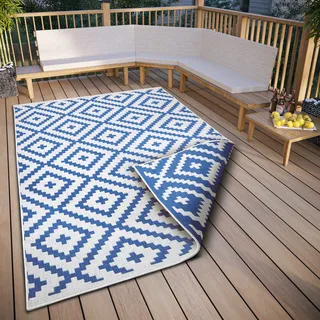 MY HOME »Ronda Wendeteppich« rechteckig 5 mm Höhe Sisal-Optik, Flachgewebe, In- und Outdoor, geometrisches Boho Design