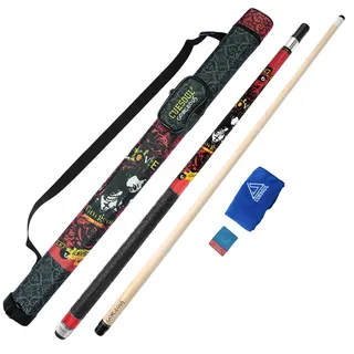 CUESOUL Gorgeous 58inches 19oz Pool Quee Stick, 13mm Spitze (rot)
