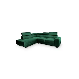 masseno Ecksofa NOLA Polyester 3-Sitzer Grün