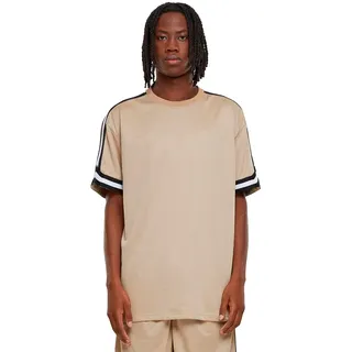 Urban Classics Oversized Stripes Mesh Kurzarm-t-shirt - Union Beige - S