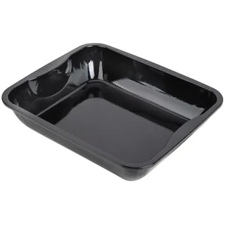 Zenker XXL Bräter Emaille (40 x 8 x 34 cm) SPECIAL COOKING, rechteckige Ofenform mit Emaille-Versiegelung, Backblech mit extra hohem Rand (Farbe: Schwarz), Menge: 1 Stück