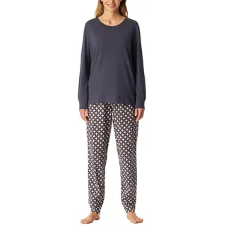 Schiesser Damen Schlafanzug lang mit Bündchen Baumwolle - Nightwear