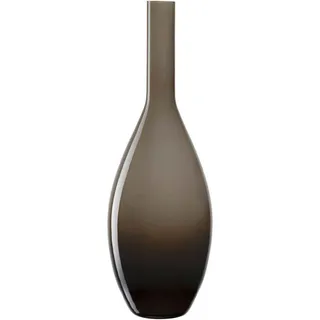 Leonardo Vase , Beigebraun , Glas , bauchig , 17.5x50x17.5 cm , handgemacht , Dekoration, Vasen, Glasvasen