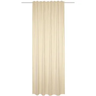 Schmidt W. Gmbh Fertigvorhang , Creme , Textil , Uni , 135x145 cm , Samtoptik , Heimtextilien, Vorhänge, Fertigvorhänge