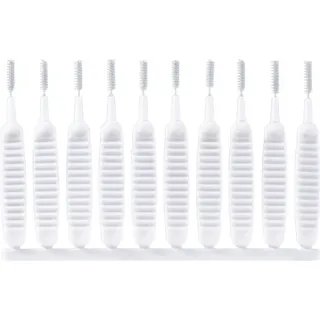 INF Kleine Reinigungsbürsten für Duschkopf im 10er-Pack Weiß - Weiß