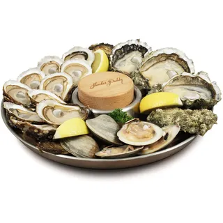 Swissmar SK2018BK Shucker Paddy Malpeque Austernmesser, Edelstahl, Schwarz, 20cm x 7.5cm x 3cm, Austernöffner, Spülmaschinenfest, Geschenkset