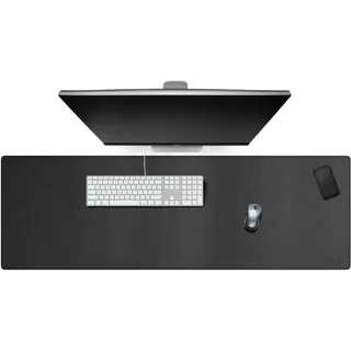 Cacoy 120x40 cm Schreibtischunterlage Leder, Office Schreibunterlage Unterlage Schreibtisch, Großes Gaming-Mauspad Tastatur Unterlage Schreibtisch Zubehör für Büro und Home, Schwarz