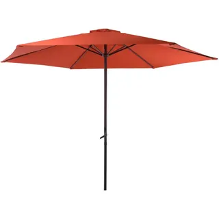 Gardenson Sonnenschirm , Grau, Terracotta , Textil , 250 cm , höhenverstellbar, regenabweisend, UV-beständig, wetterbeständig, geeignet für Balkon , Sonnenschutz, Sonnenschirme