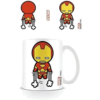 DC Universe Marvel Kawaii Iron Man 11oz/315ml Kaffeetassen, Mehrfarbig, 7.9x11x9.3 cm