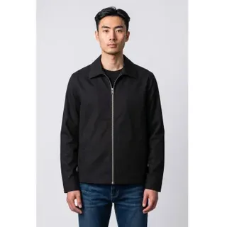 Michael Kors für Herren. CT64086L6C Langärmelige tropische Tech-Jacke mit Reißverschluss schwarz (S), Lässig, Polyester